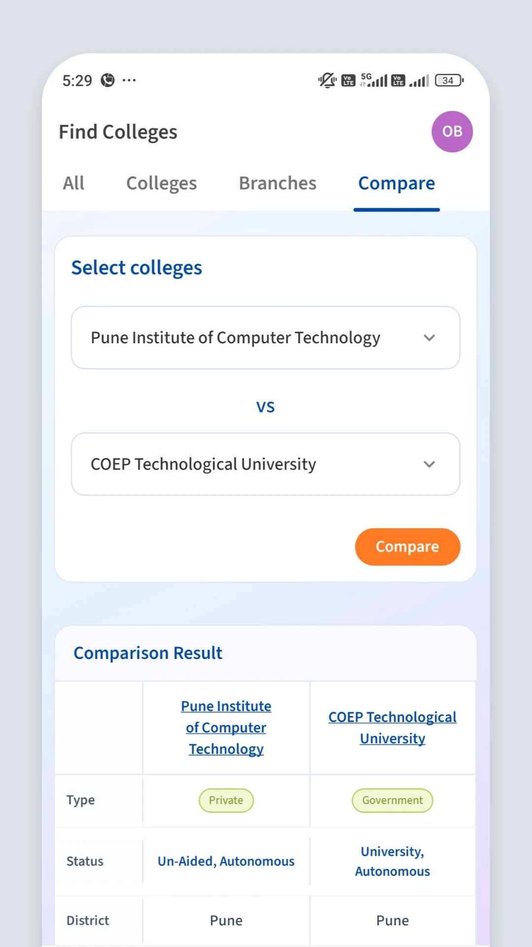 PrepCET screenshot