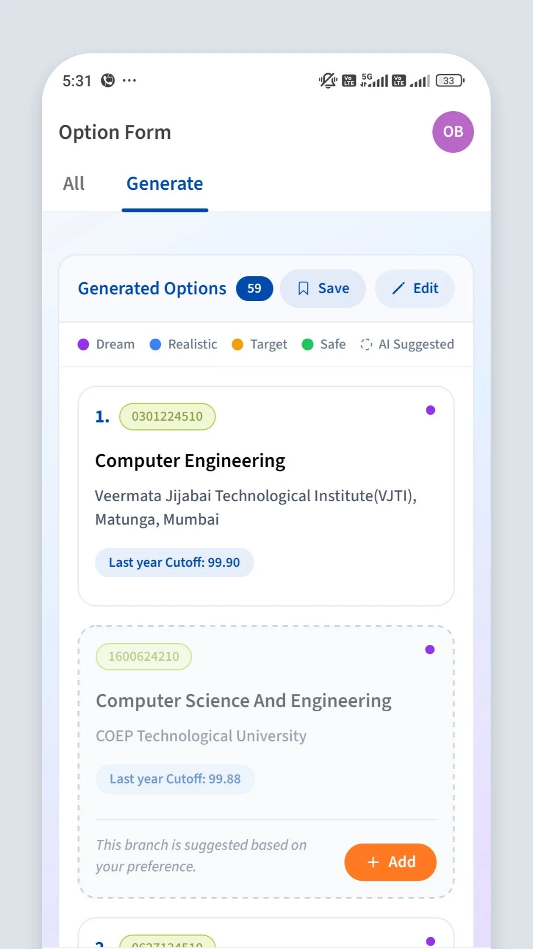 PrepCET screenshot